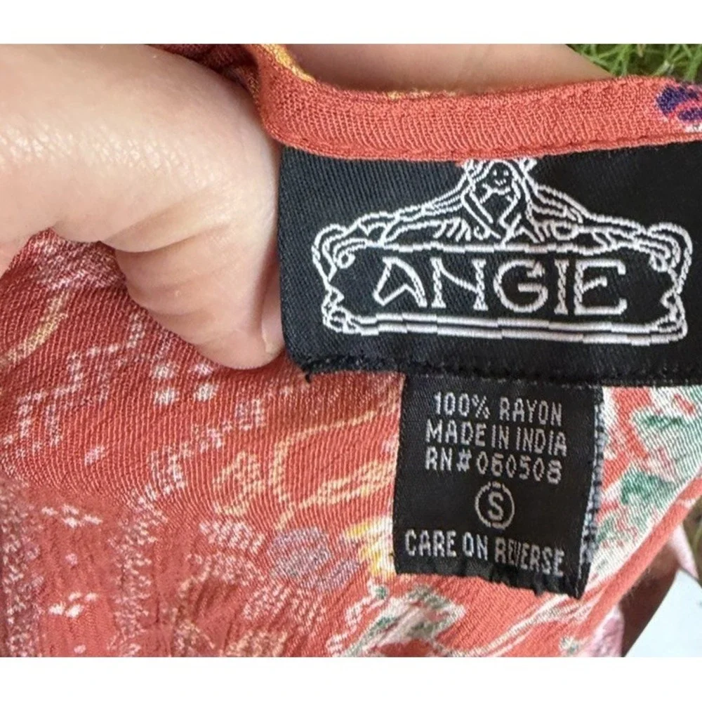 Angie Kimono Top S Oversized Boho Festival Fairy Grunge Cover Up Floral Beach
